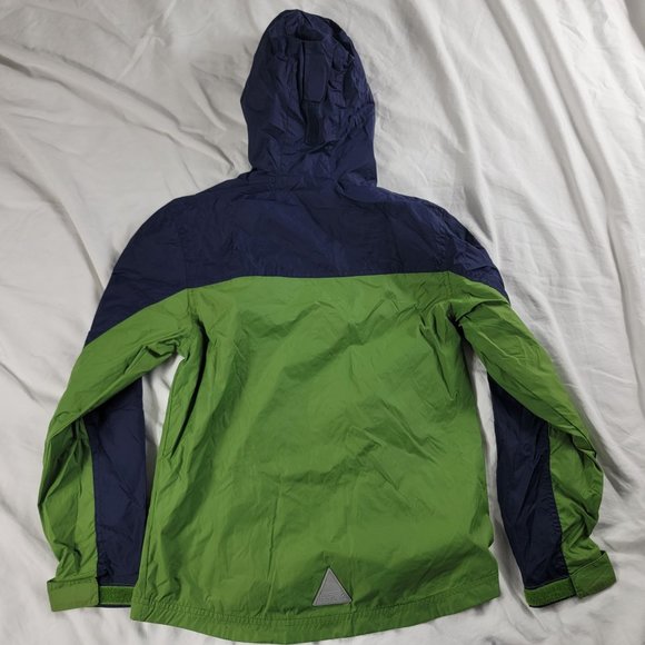 LL Bean Kids Medium Green Blue Jacket Full Zip Hoodie Outdoors Casual School - Picture 2 of 13